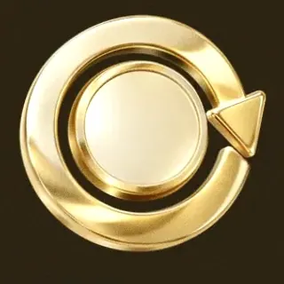 Gold circular arrow — Stay