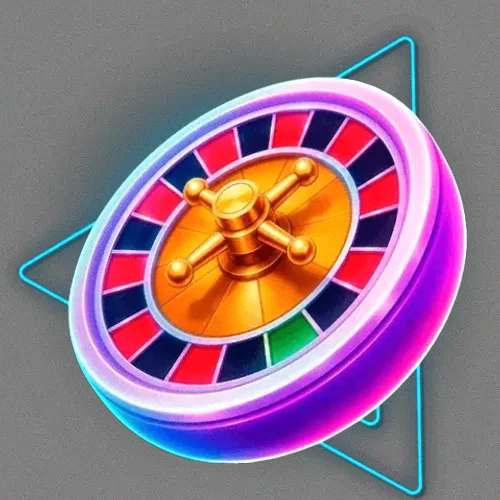 Neon roulette wheel