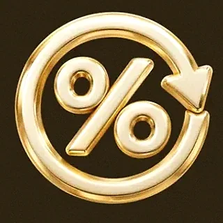 Gold percent symbol — Stay