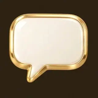 Gold speech bubble — Stay